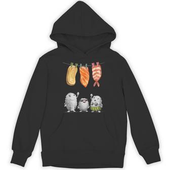 洗濯 する 寿司 すし たまご サーモン えび パーカー - Kawaiitshirt