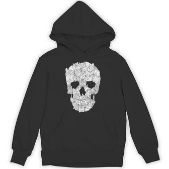 猫 スカル キティ スケルトン ハロウィン コスチューム アイデア パーカー - Kawaiitshirt