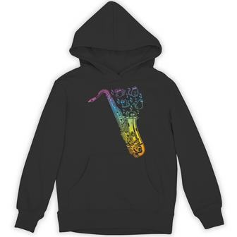 猫とサックスのサクソフォン楽器 パーカー - Kawaiitshirt