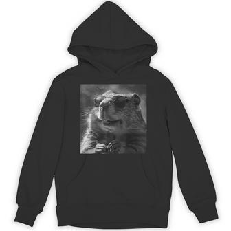 生意気に笑うマーモット、面白い動物、面白いマーモット パーカー - Kawaiitshirt