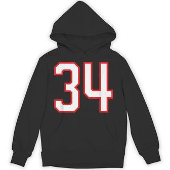 番号 34 スポーツ ホワイト レッド 代表番号 パーカー - Kawaiitshirt