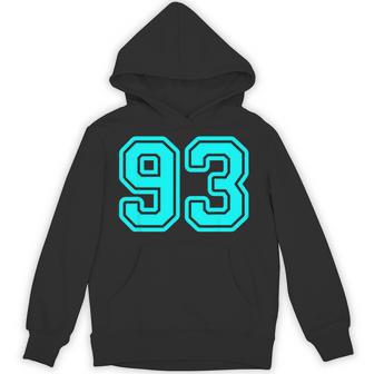 番号 93 シアン スポーツ番号 パーカー - Kawaiitshirt