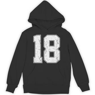 番号18シャツ、番号付き ヴィンテージ 18歳の誕生日 パーカー - Kawaiitshirt
