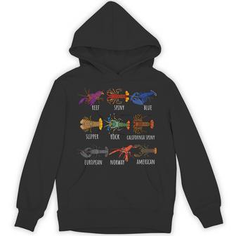 異なるタイプのロブスター種チャート海洋生物学 パーカー - Kawaiitshirt