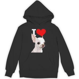 白いチワワ犬が大好き パーカー - Kawaiitshirt