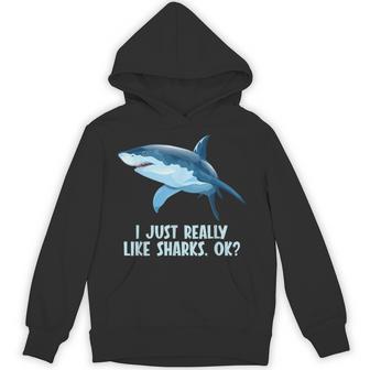 私は本当にサメが好きです パーカー - Kawaiitshirt
