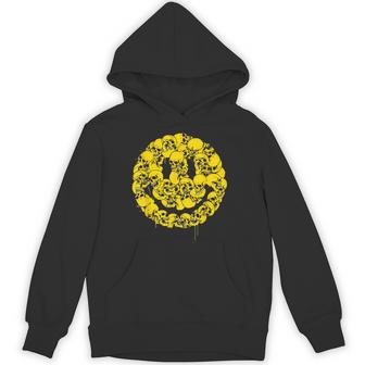 笑顔 顔 絵文字 パンクロック スカル ゴシック ボーンズ パーカー - Kawaiitshirt
