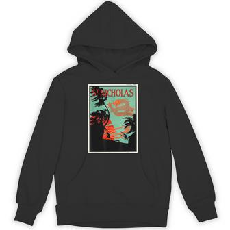 聖ニコルズ ドラゴン サンセット ヤシの木 グラフィック リトグラフ パーカー - Kawaiitshirt