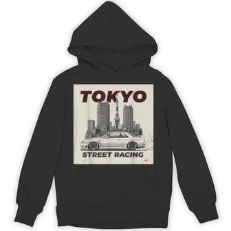 自動車愛好家のための東京ストリートレーシングカーデザイン パーカー - Kawaiitshirt