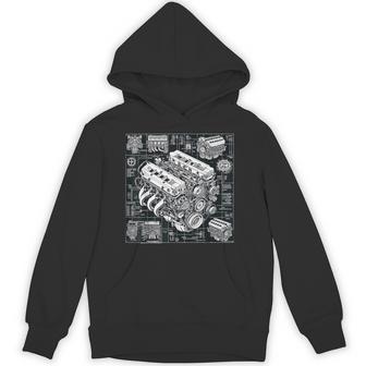 自動車整備士向けの高性能gteエンジン設計図 パーカー - Kawaiitshirt