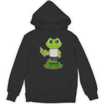 蛙 美容師 はさみ パーカー - Kawaiitshirt