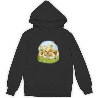 蝶 ひよこ 蝶 かわいい鶏 パーカー - Kawaiitshirt