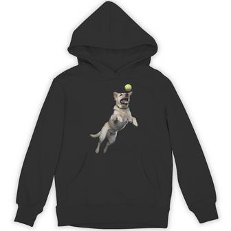 遊び心のあるラブラドールレトリーバー フェッチ 追いかけてテニスボール パーカー - Kawaiitshirt