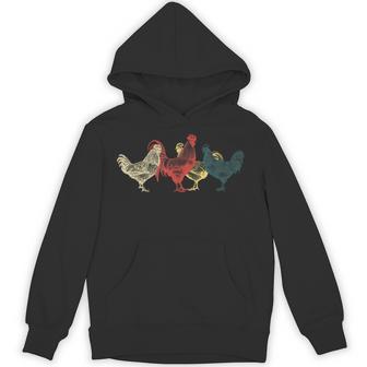 雄鶏と鶏のグループ 農業 農家 面白い 鶏 パーカー - Kawaiitshirt