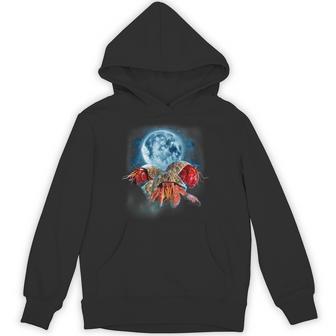 面白いヤドカリシャツ 月に吠えるカニ柄 パーカー - Kawaiitshirt