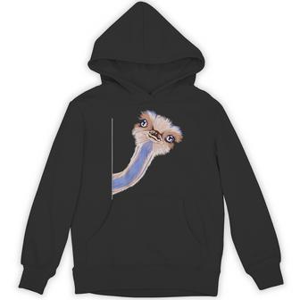 面白い顔のダチョウの鳥 アフリカ パーカー - Kawaiitshirt