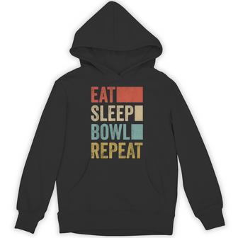 食べる眠るボウルを繰り返す おもしろボウリング パーカー - Kawaiitshirt