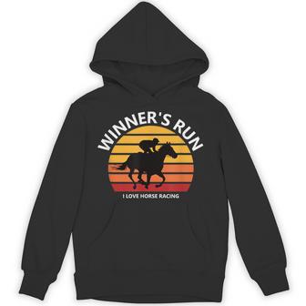 馬好きの方や競馬ファンにお勧め 勝者の走り オシャレな競馬イラスト パーカー - Kawaiitshirt