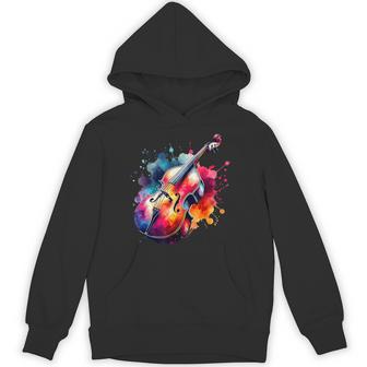 鮮やかなコントラバス アートワーク パーカー - Kawaiitshirt