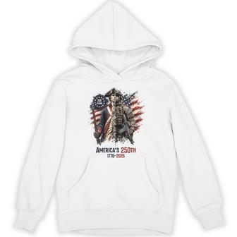 1776-2026 Patriotic Soldier American Flag 250 Years Hoodie - Thegiftio UK