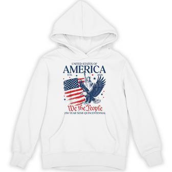 250 Year Semi-Quincentennial Eagle America Usa 4Th Of July Hoodie - Thegiftio UK