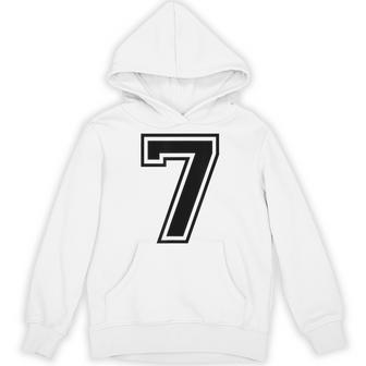 7歳の誕生日おめでとうのツインデーのためのナンバー7ジャージ。 パーカー - Kawaiitshirt