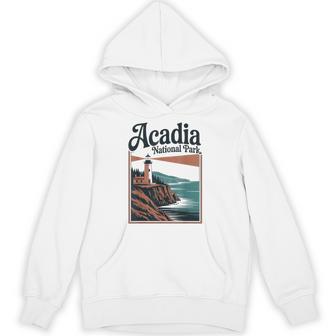 Acadia National Park Retro Outdoor Hiking Us National Park Hoodie - Thegiftio UK