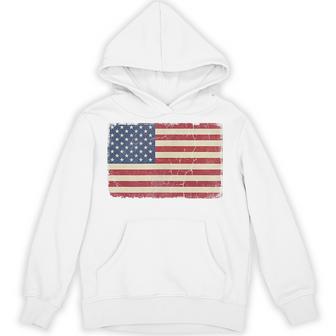 American Flag Retro Jersey Vintage Usa Patriotic Hoodie - Thegiftio UK