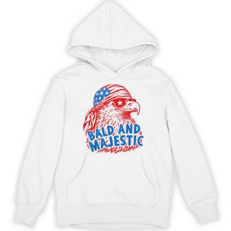 Bald And Majestic 4Th Of July Independence Day Bald Eagle Hoodie - Thegiftio UK