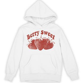 Berry Sweet Vintage Fruit Graphic Strawberry Festival Hoodie - Thegiftio UK