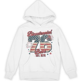 Bicentennial Babe 1976 50Th Birthday Vintage Flag Hoodie - Thegiftio
