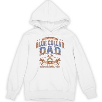Blue Collar Dad Rugged Reliable Tradesman Father's Day Hoodie - Thegiftio UK