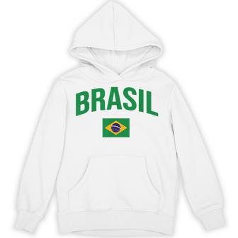 Brasil Flag Of Brazil Throwback Classic Hoodie - Thegiftio UK