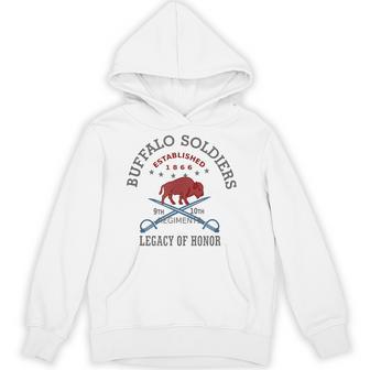 Buffalo Soldiers Honorarium Grey Red Combo Hoodie - Thegiftio UK