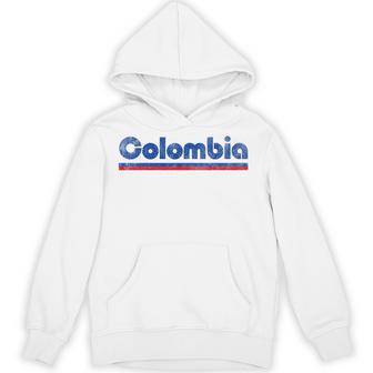 Colombia Fan Retro Vintage Flag Hoodie | Seseable UK