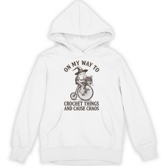 On My Way To Crochet Things And Cause Chaos Hoodie - Thegiftio UK