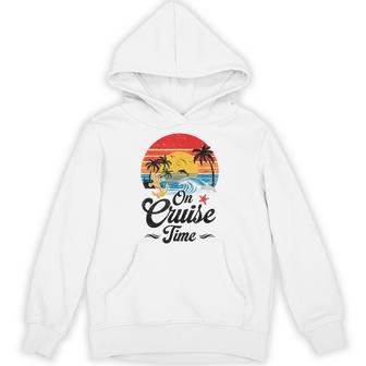 On Cruise Time Coconut Tree Graphic Summer Vacation Cruising Hoodie - Thegiftio UK