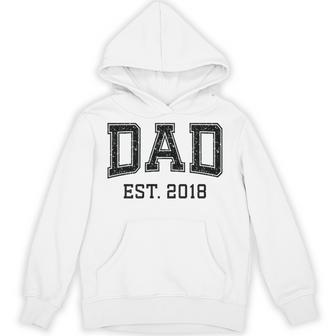 Dad Est 2018 Custom Dad Personalized Husband Father Grandpa Hoodie - Thegiftio UK
