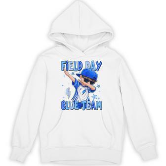 Field Day Blue Team Dabbing Boys Kids Games Field Trip Hoodie - Monsterry