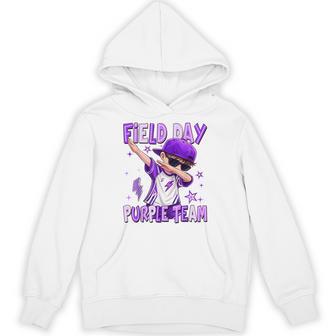 Field Day Purple Team Dabbing Boys Kids Games Field Trip Fun Hoodie - Monsterry