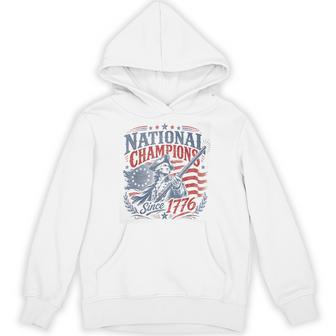 Fourth Of July National Champions George Washington 1776 Hoodie - Thegiftio UK