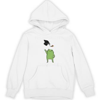 Huzzah Frog Graduation Saying Hoodie - Thegiftio UK