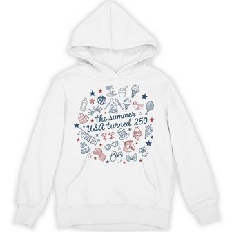 The Summer Usa Turns 250 1776-2026 4Th Of July Hoodie - Thegiftio UK