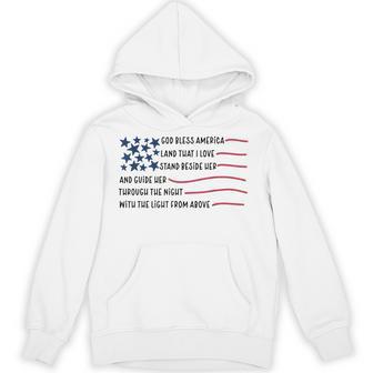 God Bless America Land That I Love Stand Beside Her Hoodie - Thegiftio UK