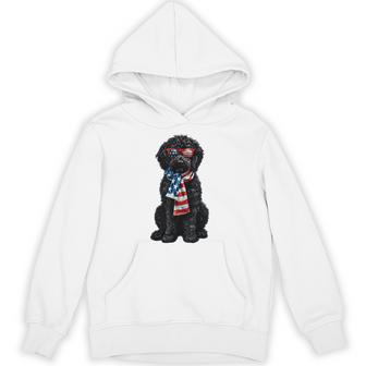 Goldendoodle 4Th Of July Patriotic Black Golden Doodle Cute Hoodie - Thegiftio UK
