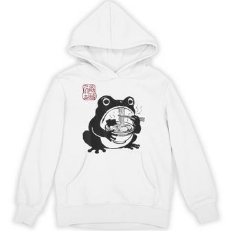 Grumpy Frog Ramen Anime Japanese Hoodie - Monsterry
