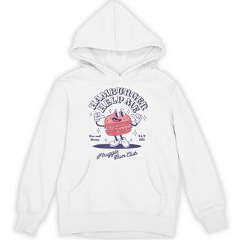 Hamburger Help Me Truggle Bun Club Hoodie - Thegiftio UK