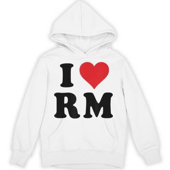 I Heart Rm Initials I Love RM First And Last Name R M Hoodie - Monsterry