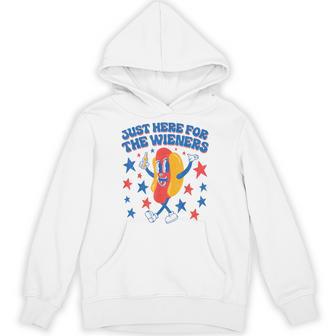 Hot-Dog I'm Just Here For The Wieners 4Th Of July Hoodie - Thegiftio UK