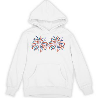 Just Here For The Fireworks Patriotic Couple Hoodie - Monsterry